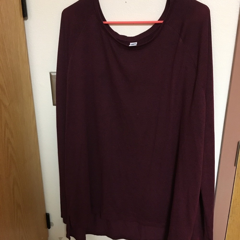 Maroon Old navy relaxed long tee